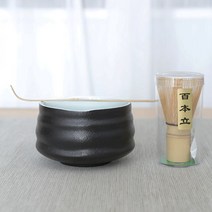 차선 말차다구 격불 차시 세트 말차 말차솔 주문 차 도구 백권 백 이십 책 일본식 송나라 스틱 대나무 제품 일치 브러쉬, 매트 블랙 쓰리피스 수트