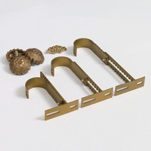 창안애 커텐부속품 커튼봉길이 높이조절 브라켓, 25mm 조절브라켓 골드