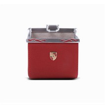 지르고몰 포르쉐 송풍구 거치형 수납포켓 고급가죽소재 미니사이즈 수납함, 블랙