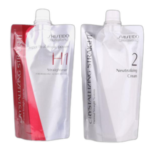 시세이도 매직약 셀프 다운펌 손상모/건강모 스트레이트 H/크림 400g, 건강모 H 1제_에멀젼(묽음)