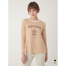 올리비아로렌 여성용 텍스쳐 스트라이프 티셔츠 VVCAL3F8361