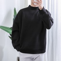 [오버나인] 남성 웜 기모 반목 시보리 오버핏 니트