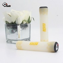 자전거 핸들 그립 Odi 실리콘 바 접이식 균형 라이딩 충격 방지 미끄럼 방지 산악 도로 바 액세서리, 흰색 노란색, white yellow