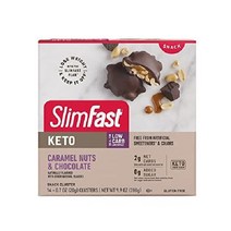 SlimFast 저탄수화물 초콜릿 스낵, 너트 클러스터 스낵 컵