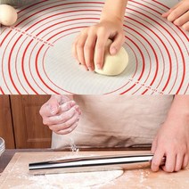 바보사랑 실리콘 반죽매트 특대형 반죽봉 세트 베이킹작업대 실팬 실리콘작업판 밀대 .씨와이더블유글로벌(무료배송)