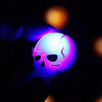 바보사랑 LED 플래시라이트 뱃지 (해골).파티해, 해골