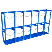 가스통 거치대 용접 산소 가스 용기 보관함 LPG 질소, 40L 단일 파란색  32