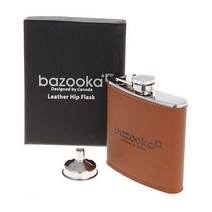 바주카 바주카(bazooka) 레자사각 힙플라스크 180ml (깔대기포함), 1개