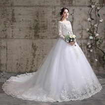유색드레스 연회장 돌잔치엄마 원피스 스몰웨딩 웨딩 드레스 2023 버드 긴팔 볼 가운 럭셔리 레이스 플러스 사이즈 신제품