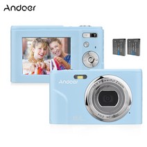 Andoer 48MP IPS패널 디지털 카메라 1080P, 블루