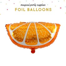 하늘풍선파티 은박풍선 대형 과일 여름풍선 생일풍선 파티풍선 이벤트 홈파티 호일풍선, 오렌지, 1개