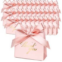 보니하우스 2023 답례품 구디백 리본 선물 상자 30세트, 오픈형 핑크 M
