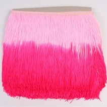 레이스원단 20cm 1 야드 술 레이스 프린지 리본 DIY 바느 웨딩 파티 라틴 댄스 드레스 패브릭 수제 무대 의류 커튼 Decors, [01] 1 yard, [23] Pink Hot Rose