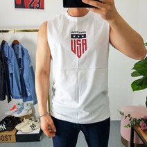 코코로맨틱 USA 머슬핏 짐웨어 민소매 남자 나시 4컬러