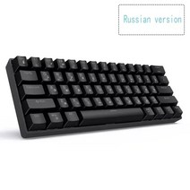 컴퓨터키보드 2023New-61Key 무선 블루투스 2.4Ghz 게이밍 기계식 키보드 2 모드 휴대폰 태블릿 노트북 레, 한개옵션2, 03 GK61 black grey RU, 02 Brown Switch