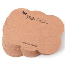 비즈아이 [9133-02]구름헤어핀포장지 91x71mm 크라프트HighFashion 1팩(200개)