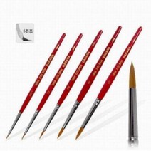[∂LL7] BABARA 세필 미니골든 SET 5본조 미술붓 화방용 도구 가는 재료 품붓 용붓 세밀한 그림_h§eEA, §본상품§e, 기본⊙옵