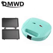 가정용 토스터기 아침 식사 DMWD 전기 계란 샌드위치 메이커 미니 굽고 Panini 베이킹 플레이트 토스터 다, 01 Model 2 Green