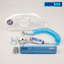 아쿠아 SF-1200 여행용 잔류염소 녹물 제거 필터 샤워기 칫솔 살균기 세트, 1세트