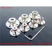고 3-14mm 고경도 전기 도금 스틸 플랜지 샤프트 커플링 리지드 플랜지 커플링 모터 가이드 샤프트 축 베어링, 7.1mm