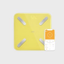 앳플리 T8 스마트 체성분 체중계 체지방계, 버터 옐로우