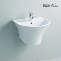 PL-1030/대림바스/바스플랜/반다리세면대/일체형세면기/대림세면기/욕실세면대/화장실세면기/PL1030, 수동, I자트랩 (바닥배수), 선택안함, 1개