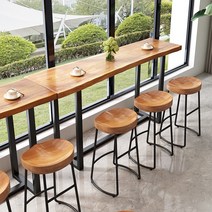 티크 고재 나무 원목 바 의자 스툴 체어 보조 간이, 블랙 65CM