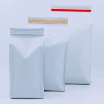 바이올팩키지 커피봉투 무광화이트 M자봉투 100매 아로마밸브부착형, 1kg