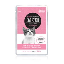 캣퓨어 파우치 그레인 프리 고양이 캣푸드 참치& 닭가슴살80g, 1개, 참치&닭가슴살