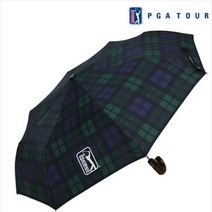 PGA투어 3단자동 글렌체크우드 우산