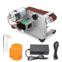 밸트 그라인더 110V/220V 미니 전기 벨트 샌더 DIY 연마 그라인딩 머신 커터 엣지 샤프너 목공 다기능, 03 Set A