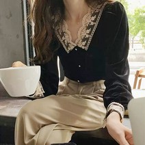 데이데이 탈리아 벨벳 블라우스