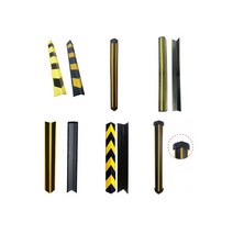 코너보호대 6종 주차장보급형 고무 우레탄 캡 가드, 일반접착식코너보호대-노랑