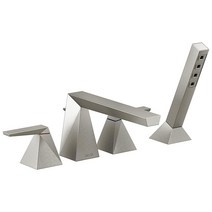 Delta Faucet T4743-SS-PR Trillian 데크 마운트 다이버터 포함 루미코트 스테인리스 580044
