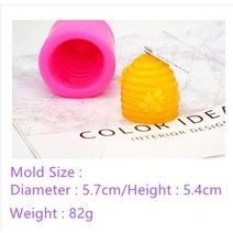 인테리어 촛불 꿀벌 벌집 양초 실리콘 몰드 케이크 퐁당 베이크웨어 몰드 수제 밀랍 비누 크레용 왁스 하이브 양초 만들기 공급, 1