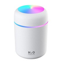 무중력가습기 물멍 불멍 무소음 빗소리 난방텐트 가습기300ml USB 공기 가습기 미니 초음파 아로마 에센셜, 01 White