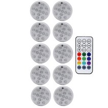 어항 가정용 수족관 조명 수중 조명 자석 수중 야간 조명 수영장 조명 야외 꽃병 물고기 탱크 연못 욕조, 1 컨트롤러 10 램프