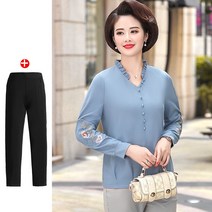 봄가을 셔츠가 서구적인 긴팔 상의는 얇고 40대 50대 키 니트원피스 40대여성 하객원피스 블라우스 여름가디건 여름블라우스
