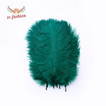 타조털먼지 먼지털이 자연의 아름다움 수입 15-60CM6-24 인치 타조 머리 염색 DIY 액세서리 단추 카니발 의상 액세서리 10 개, 30-35CM 12-14inch, Dark green