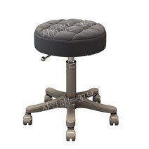 미용보조의자 네일샵 등받이없는 화장대 스텝 바퀴달린 회전, E. 오프화이트