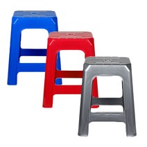 이안에다있다 국산 플라스틱 사각 의자 야외용 간이 보조, 그레이