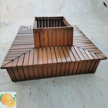 야외벤치 나무보호 공원 원형밴치 공원의자 수목보호 목재 나무벤치 반원형, 장자송방부목