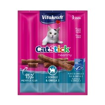 비타크래프트 캣스틱 3p 18g 치킨캣그라스 가자미오메가 대구코어피쉬, 20개입, 가자미+오메가3