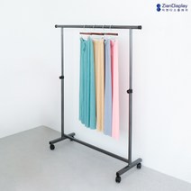 지엔 이동식 행거 철제 스탠드 옷걸이 강철 일자, 아이보리크롬, 2. 네모 용접 행거