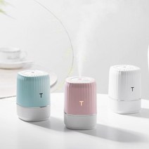 차량용가습기 무선가습기 미니가습기 초음파가습기Air Humidifier Portable 280Ml For Home Car USB Cool M, 01 파란