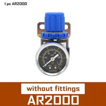 AR2000 1/4 &39;&39;Pneumatic 미니 공기압 릴리프 제어 압축기 조절기 장치 밸브 게이지 피팅, 01 without fittings
