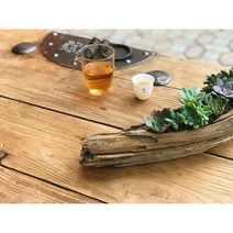 고재 테이블 원목 상판 빈티지 식탁 테라스 클래식 가구 카페 야외, 1.3x55cm 폭 380