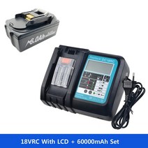 마끼다 마키타 호환 3A 6A 14.4V 18V Bl1830 Bl1430 BL1860 BL1890 용 18VRC 배터리 충전기 도구 전원 USB Prot 18VRF 냉각 팬, [01] 미국, [03] 18RC 3A With LCD FAN, 19.18RC 3A LCD - 미국