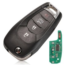 자동차원격시동 차량경보기 jingyuqin remote smart car key for chevrolet avo cruze 콜로라도 소닉 스파크 234 버튼 433mhz, 4버튼 트렁크