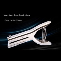 견고한 1Pc 금속 3mm 6mm 기공 직경 펀치 플라이어 장거리 펀처 핸드 페이퍼 스크랩북 PVC 종이 구멍, 01 3mm